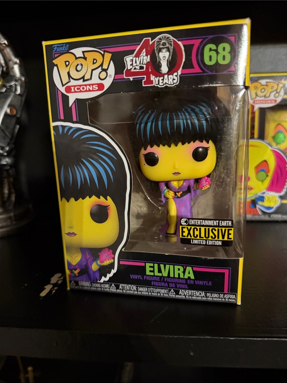 Funko Elvira Pop! Icons Figure - Yellow & Purple